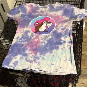 Vibrant Tie-Dye Kids T-Shirt with Cartoon Design